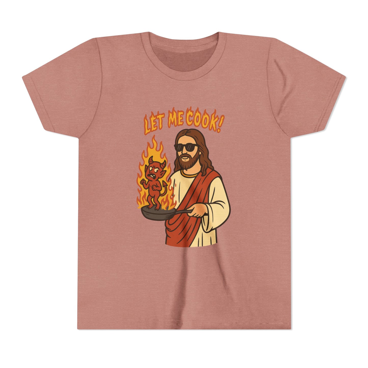 Youth Short Sleeve Tee - Let Me Cook! with Inspirational Bible Verse