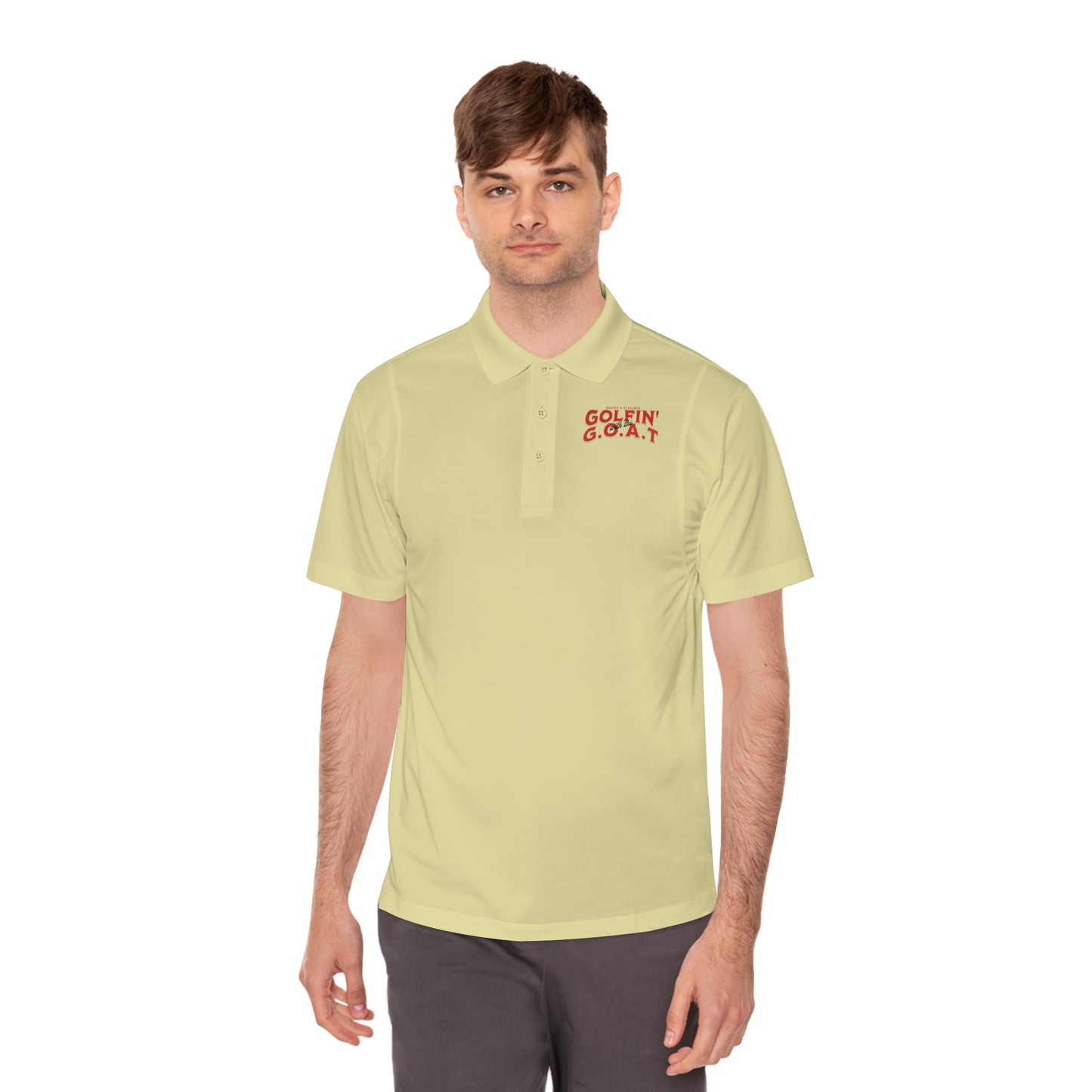 Golfing with Jesus Polo Shirt — Men's Faith-Based Golf Polo