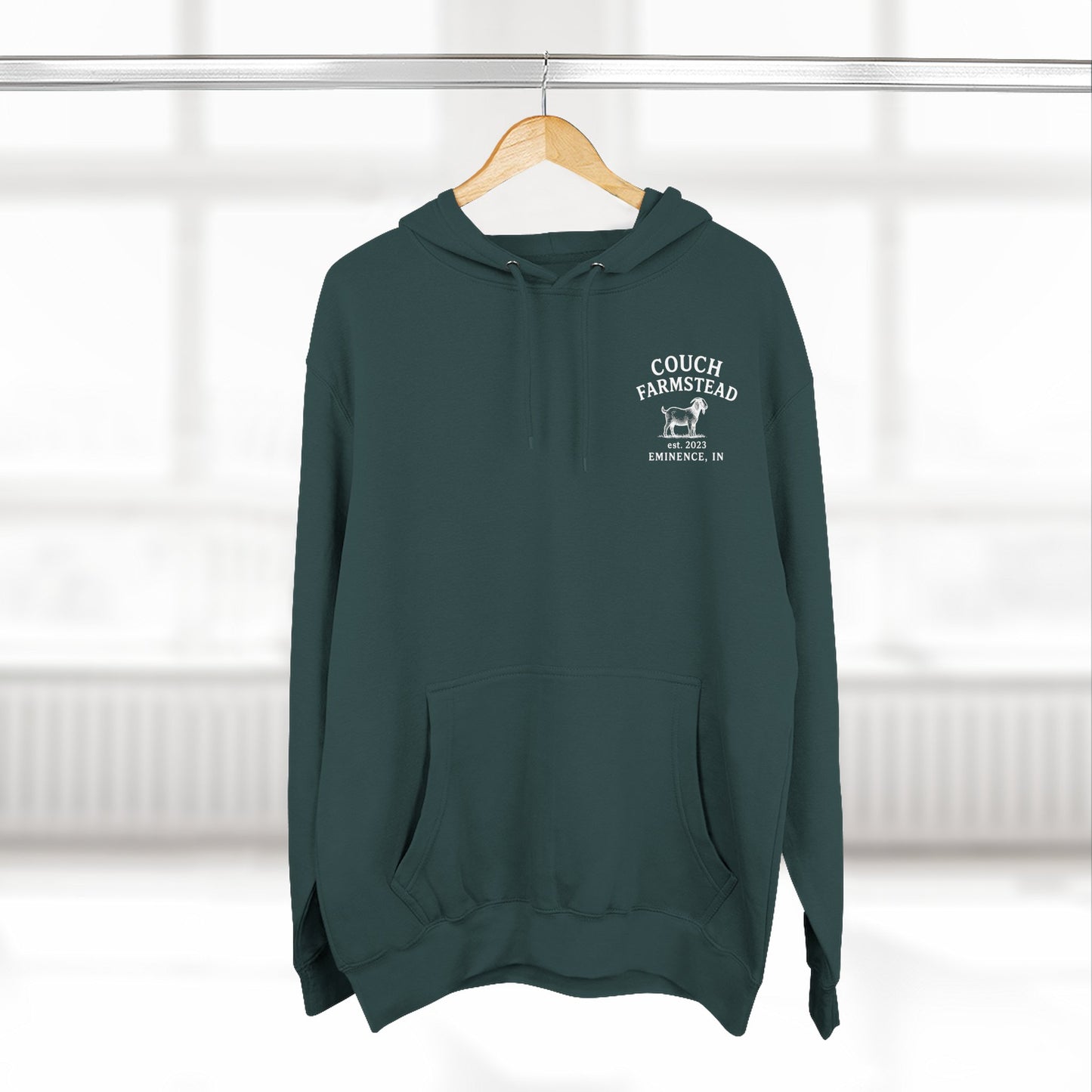 Couch Farmstead Hoodie — Vintage Goat Farm Logo Pullover