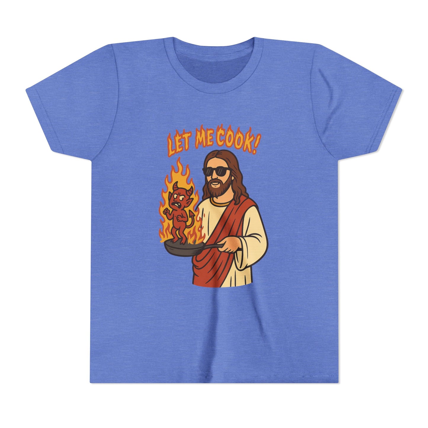 Youth Short Sleeve Tee - Let Me Cook! with Inspirational Bible Verse