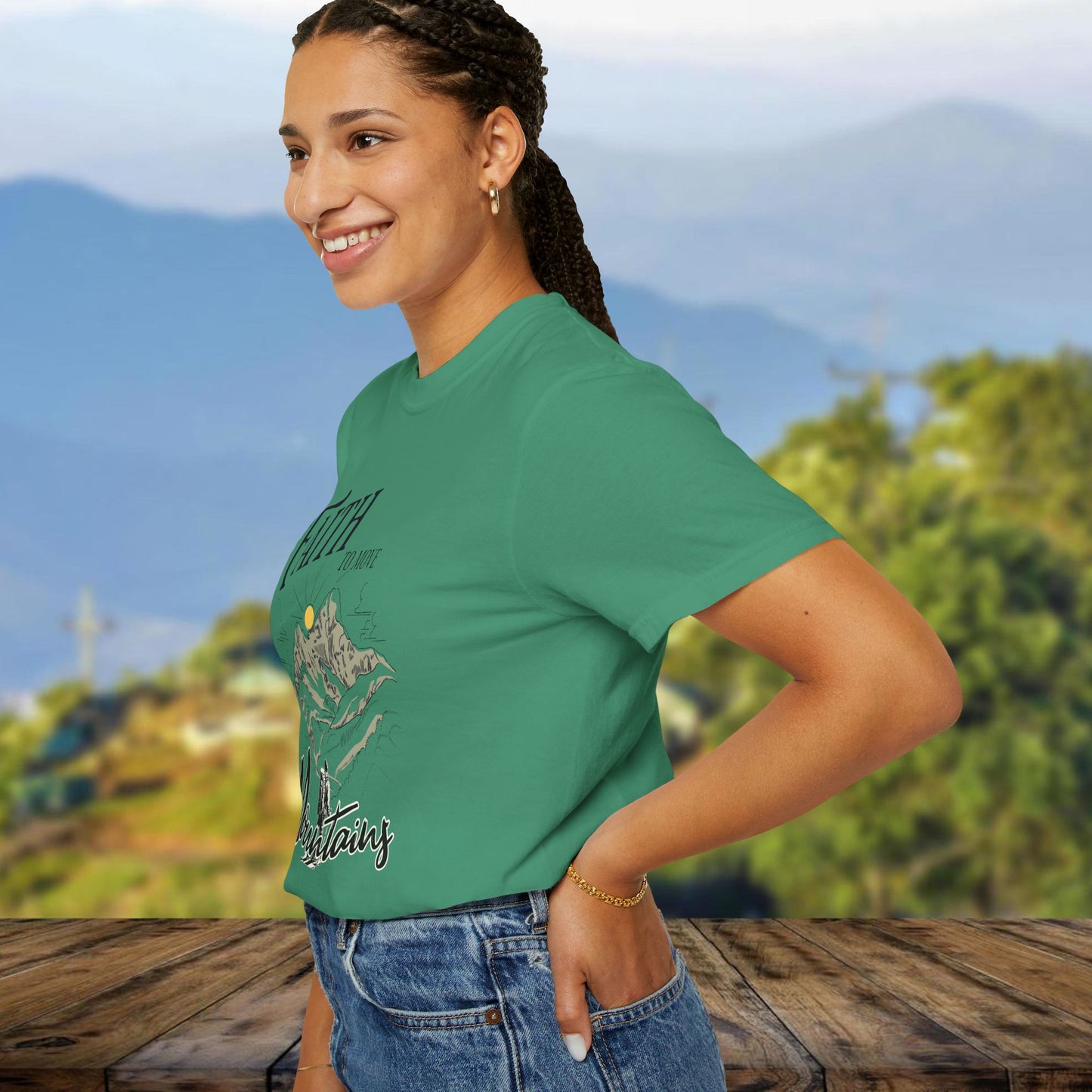 Faith to Move Mountains – Comfort Colors 1717 Christian Graphic Tee