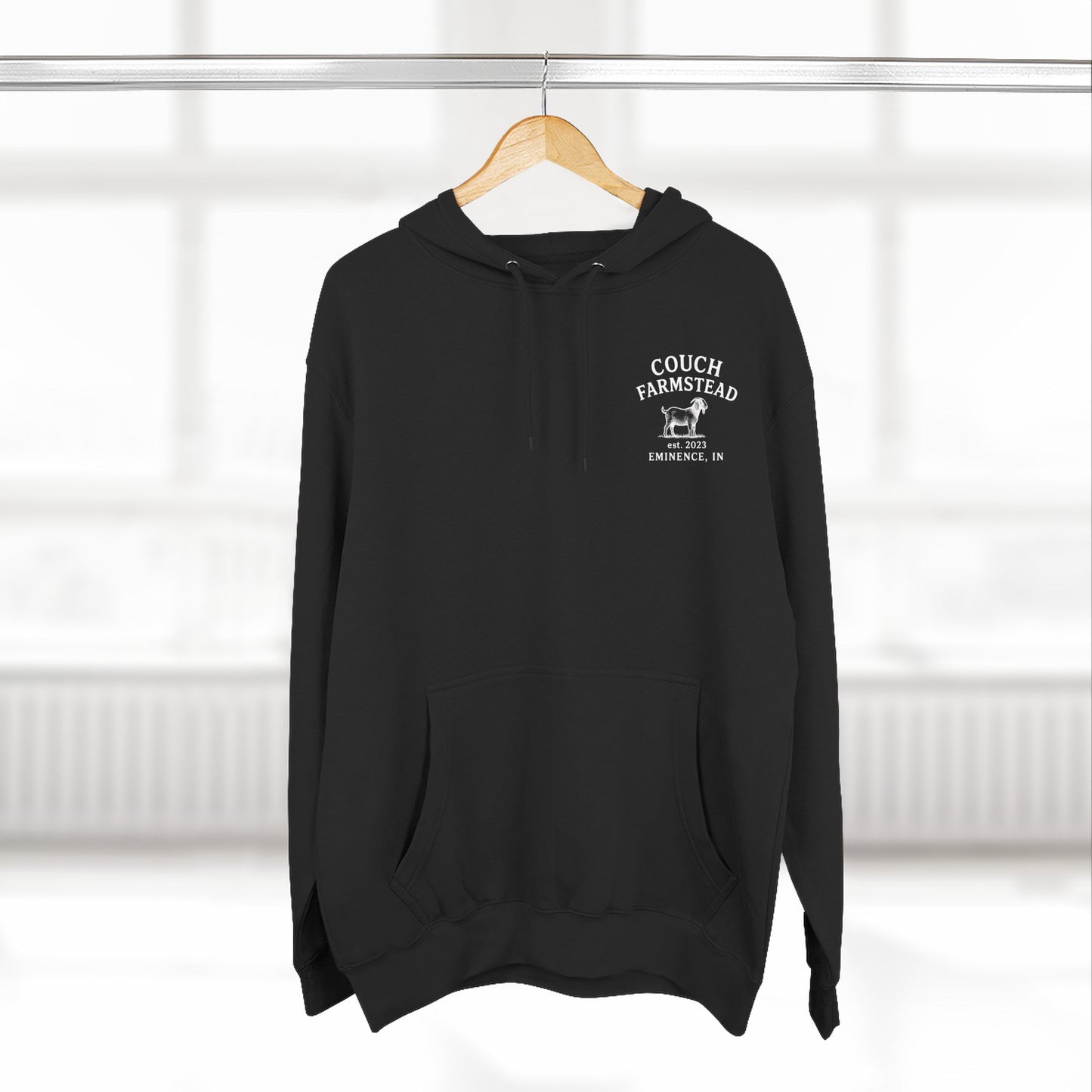 Couch Farmstead Hoodie — Vintage Goat Farm Logo Pullover