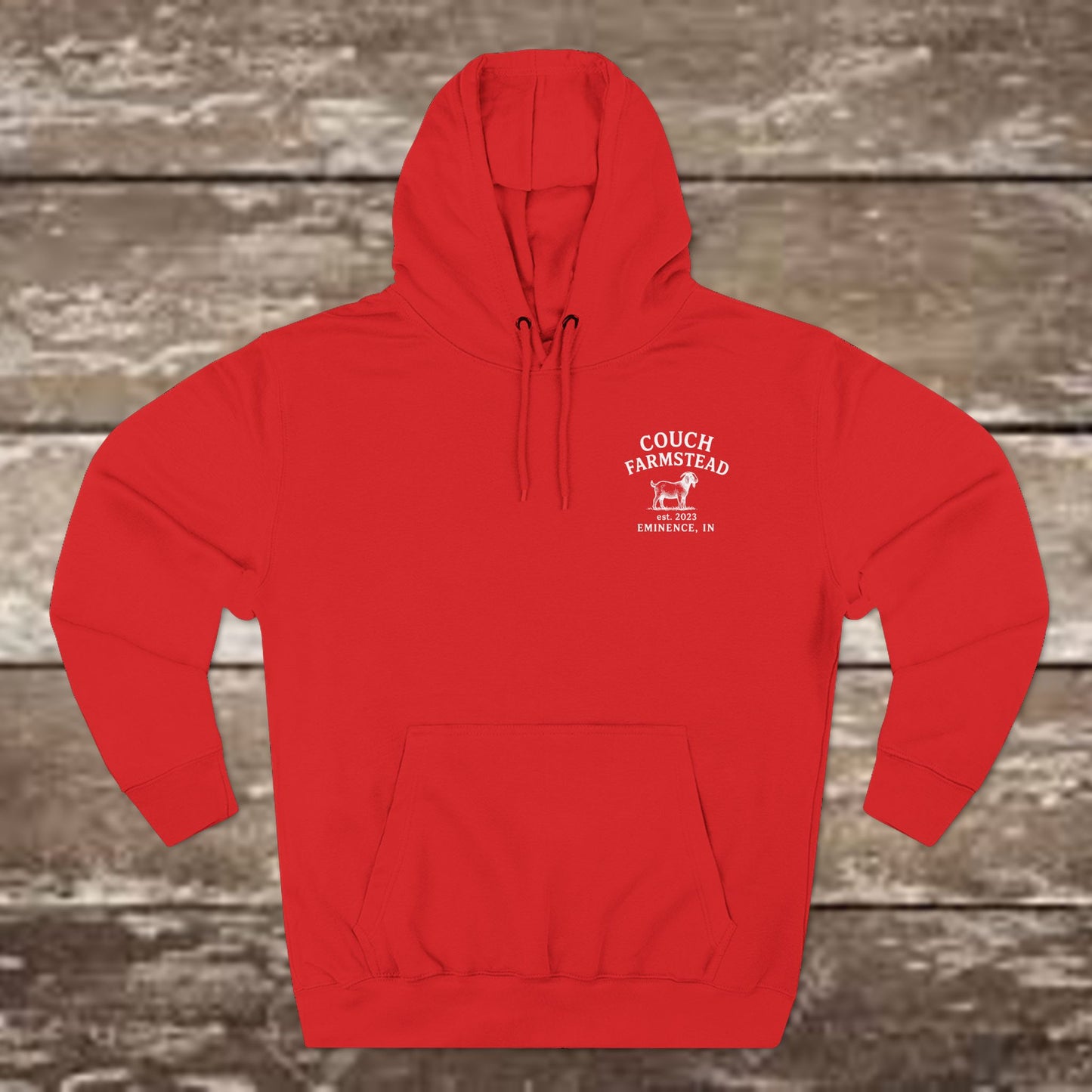 Couch Farmstead Hoodie — Vintage Goat Farm Logo Pullover