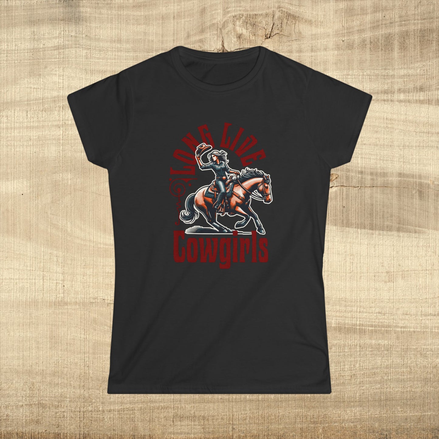 Long Live Cowgirls Women's Softstyle Tee, Western Fashion Shirt, Country Style Tee, Gift for Cowgirl, Rodeo Outfit, Casual Wear