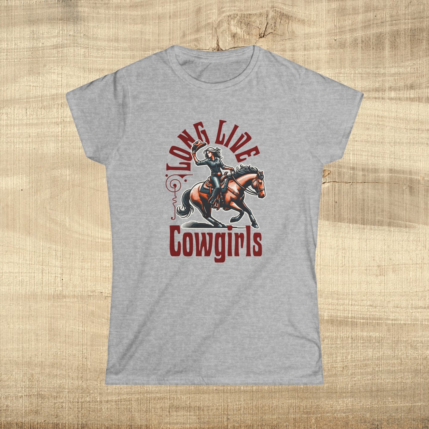 Long Live Cowgirls Women's Softstyle Tee, Western Fashion Shirt, Country Style Tee, Gift for Cowgirl, Rodeo Outfit, Casual Wear