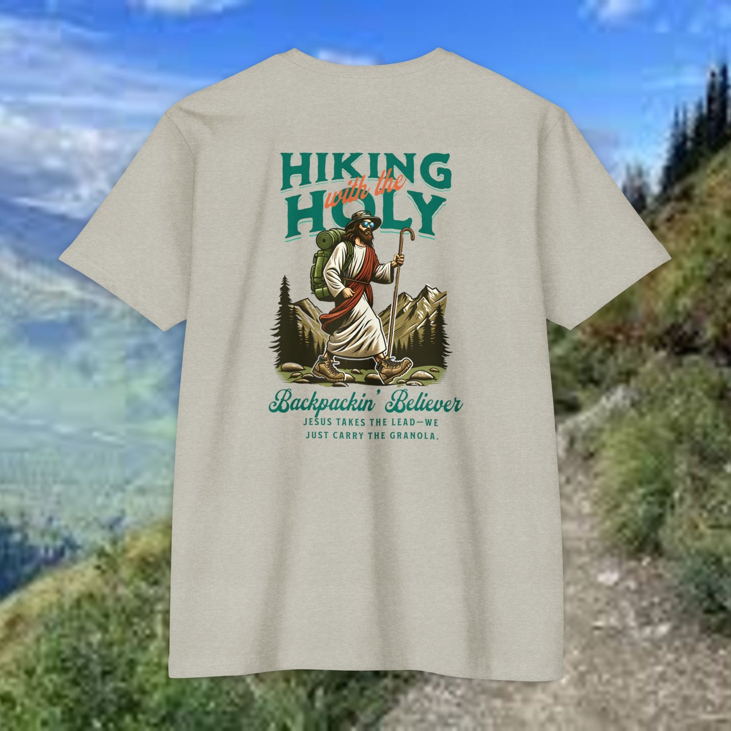 Hiking Holy Unisex T-Shirt – Faith-Inspired Outdoor Adventure Tee