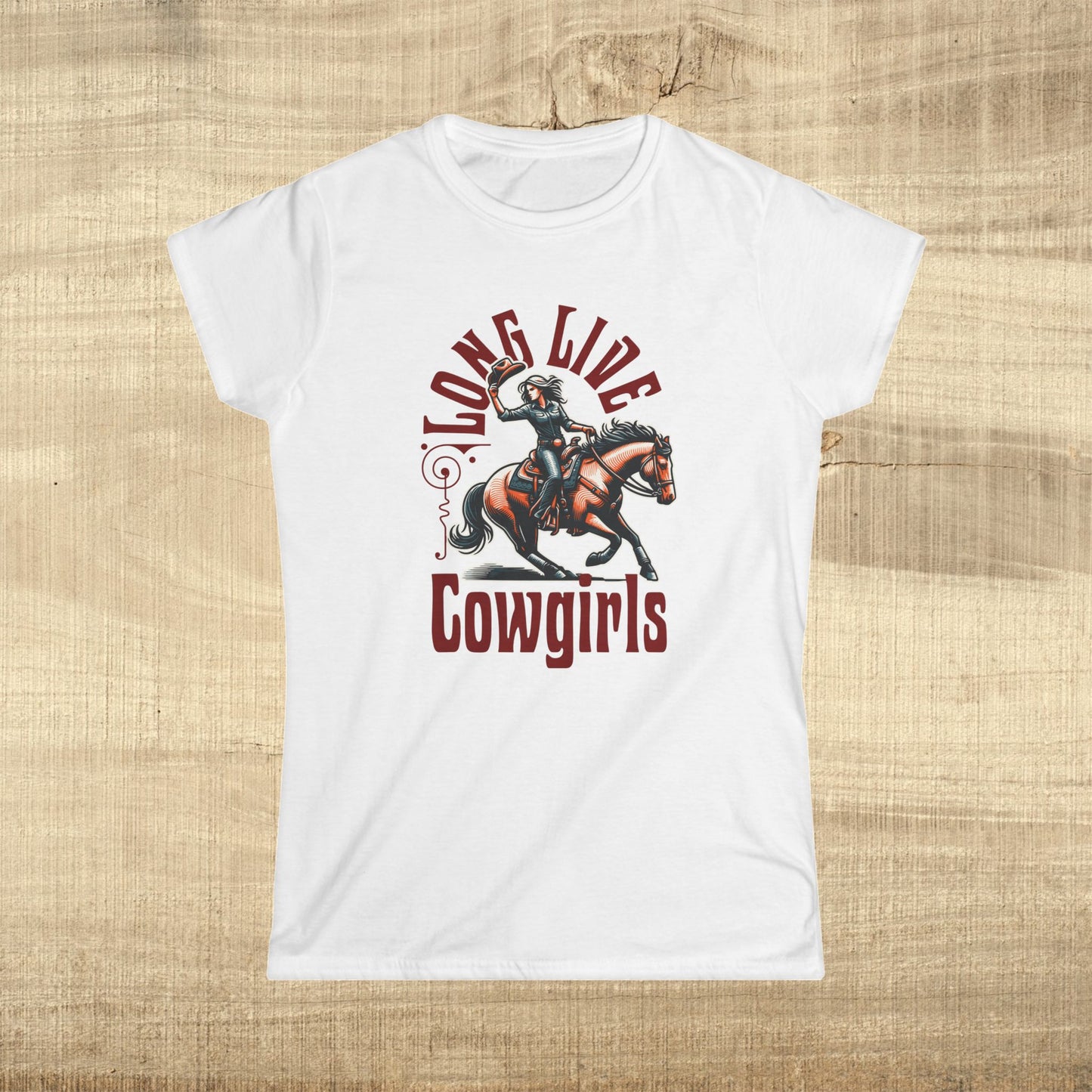 Long Live Cowgirls Women's Softstyle Tee, Western Fashion Shirt, Country Style Tee, Gift for Cowgirl, Rodeo Outfit, Casual Wear