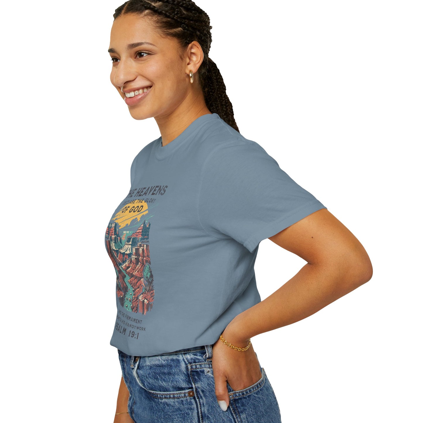 The Heavens Declare the Glory of God – Psalm 19:1 Comfort Colors 1717 Nature Tee