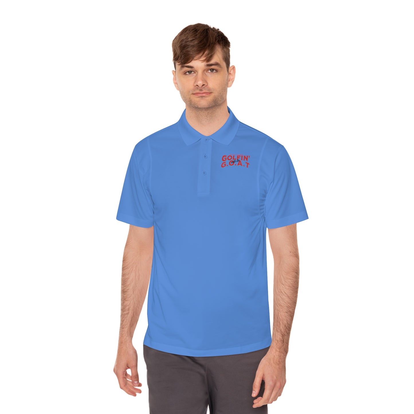 Golfing with Jesus Polo Shirt — Men's Faith-Based Golf Polo
