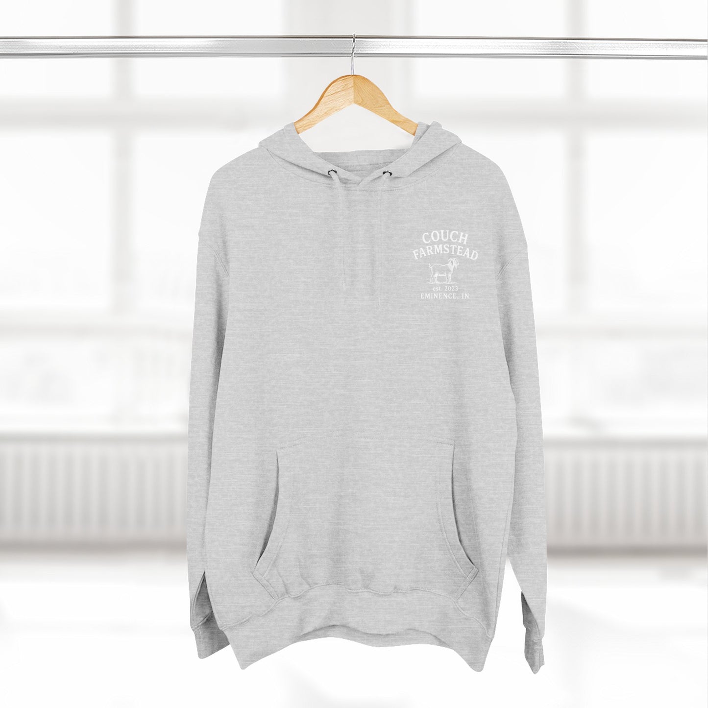 Couch Farmstead Hoodie — Vintage Goat Farm Logo Pullover