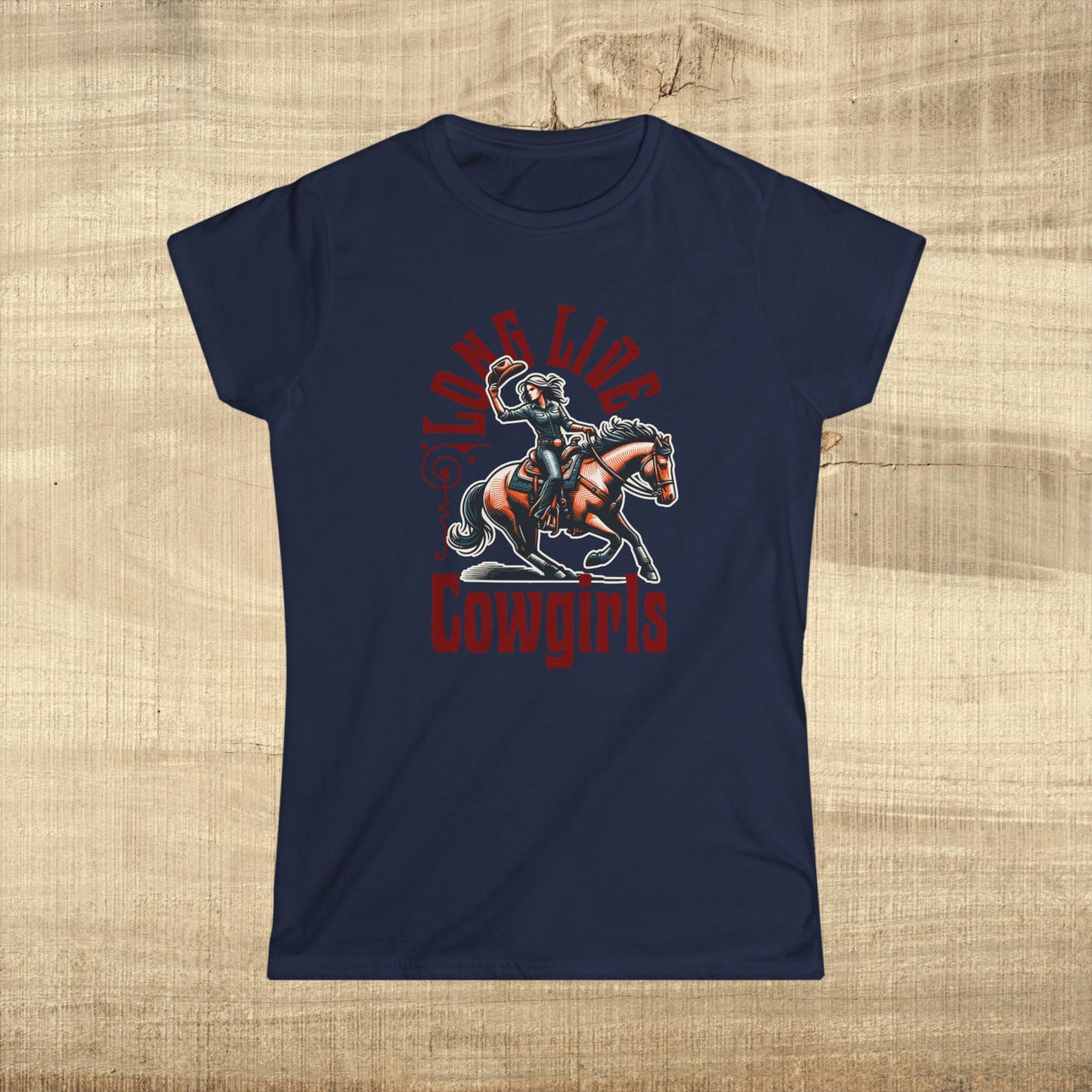 Long Live Cowgirls Women's Softstyle Tee, Western Fashion Shirt, Country Style Tee, Gift for Cowgirl, Rodeo Outfit, Casual Wear