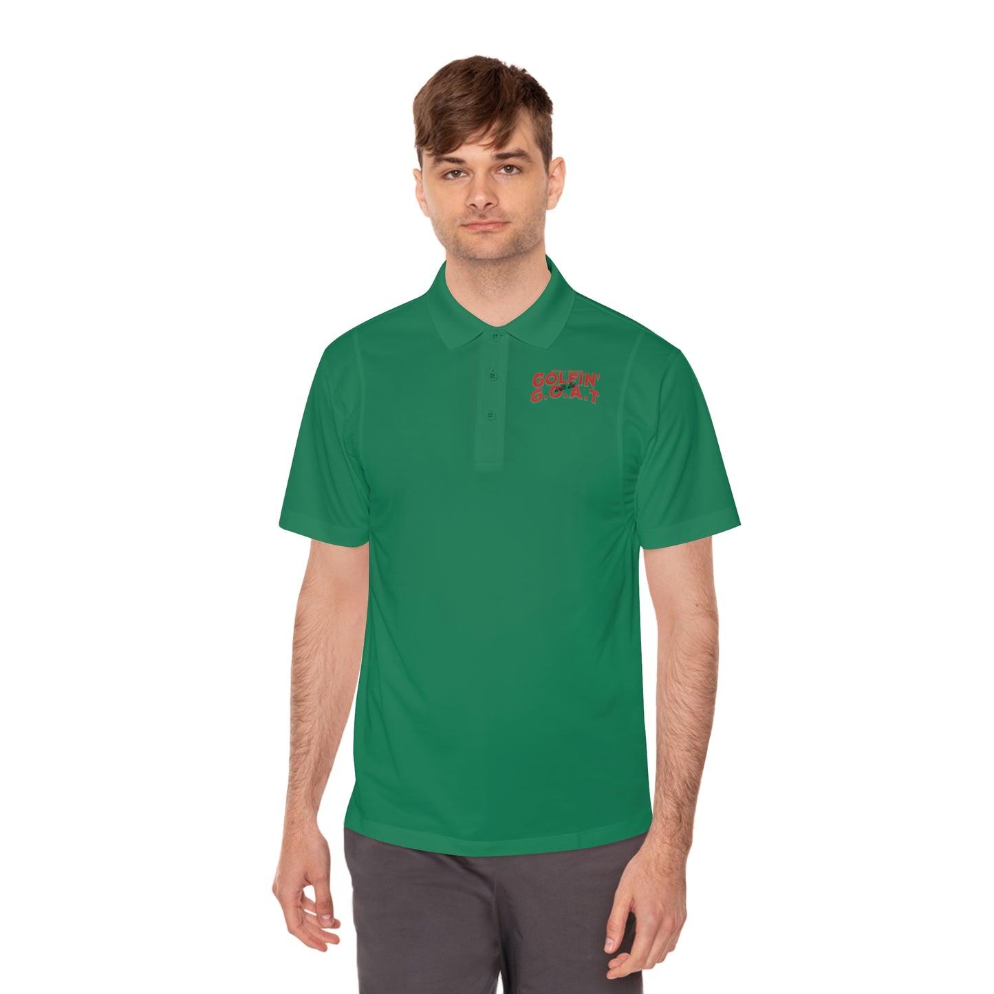 Golfing with Jesus Polo Shirt — Men's Faith-Based Golf Polo