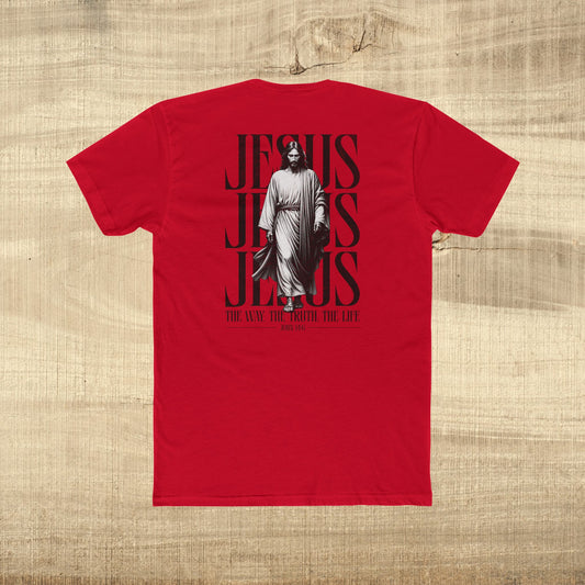 Jesus Typography Shirt John 14 6 Next Level 3600 Christian Graphic Tee