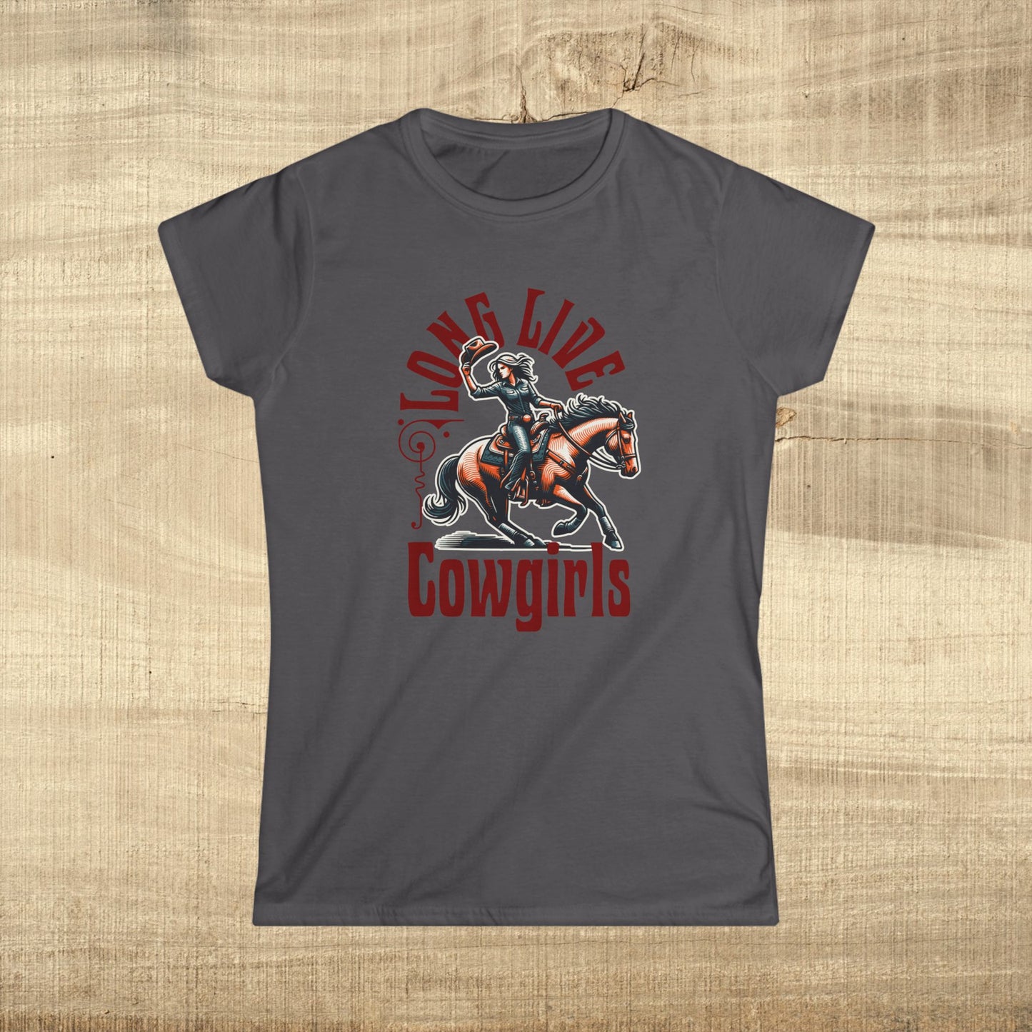 Long Live Cowgirls Women's Softstyle Tee, Western Fashion Shirt, Country Style Tee, Gift for Cowgirl, Rodeo Outfit, Casual Wear