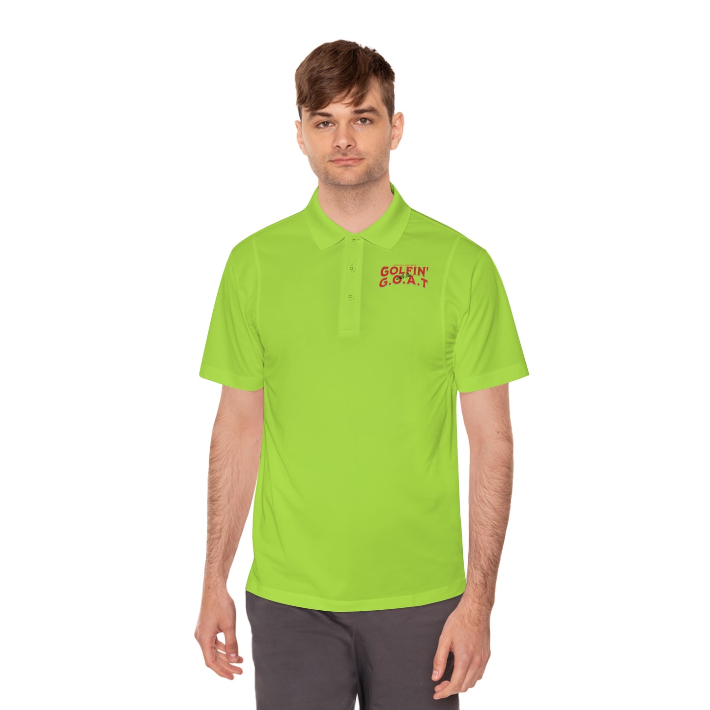 Golfing with Jesus Polo Shirt — Men's Faith-Based Golf Polo