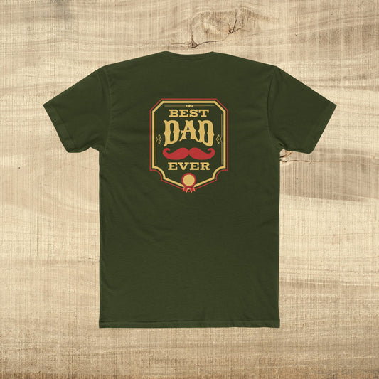 Best Dad Ever Shirt Funny Fathers Day Gift Mustache Award Dad Tee