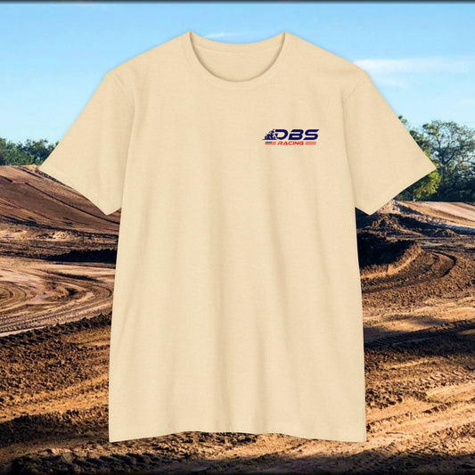 DBS Racing Unisex Sueded T-Shirt, Cool Racing Tee, Gift for Race Fans, Outdoor Adventure Gear, Patriotic Style