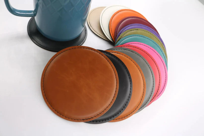 Engraved Leather Coasters